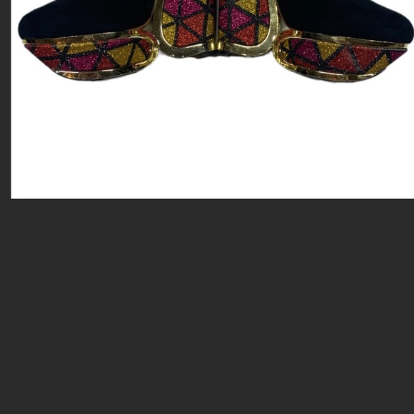 Privileged black platform booties with glitter detail size 8 - Picture 12 of 13